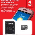 4 GB SanDisk MICRO SDHC MEMORY CARD