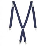 Navy and White Striped Braces