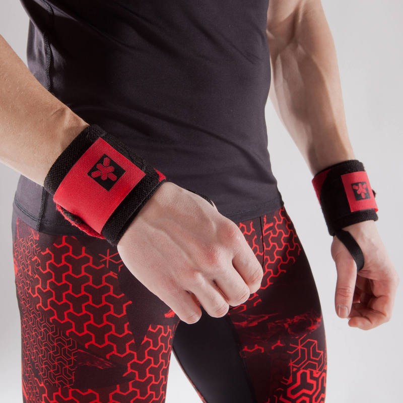 weighttrainingprotectionwristwrapswithriptabcuffred (3