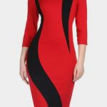 Ladies Office Dress ( Red And Black)