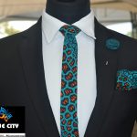 BLUE CITY African Print Flying Tie Set – Green