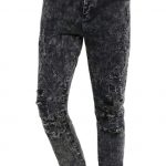 Mens Patched Skinny Jeans