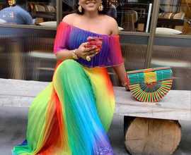 rainbow colored dress