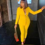 Yellow Womens Trouser Suit