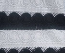 black and white lace fabric