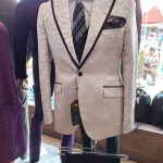 Cream Patterned Suit
