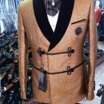 Gold and Black Mens Suit