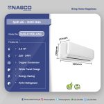 Nasco 2.0 HP R22 Gas Split Air Conditioner White