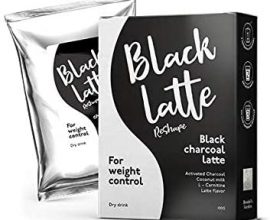 black charcoal latte