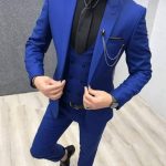Navy Blue Suit With Black Shirt