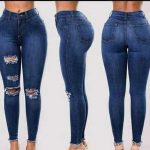 Tattered Ladies Jeans Trousers