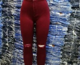 wine jeans trousers for women