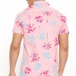 Palms Up Short Sleeve Woven Top Pink/combo