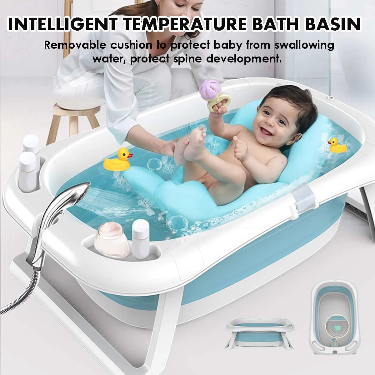 Baby Thermometer Foldable Bath Tub