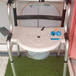 Shower Seat-3 In 1 Adjustable Commode Seat And Walker (With Wheels)