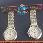 Sliver Nurses Breast Watch ( Metal Pin Watch )