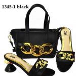 Black And Gold Hand Bag/Shoes