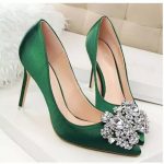 Green Pearl Heels