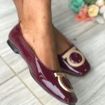 Wine Ladies Flat Shoes