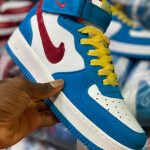 Blue White And Red Nike Air Force Sneakers
