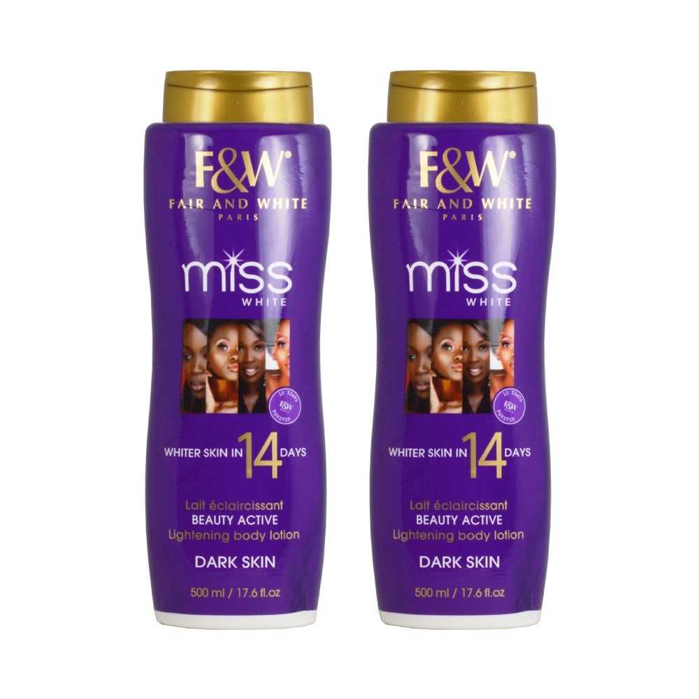 Fair and White Miss White 14 Day  and 7 day Body lotions