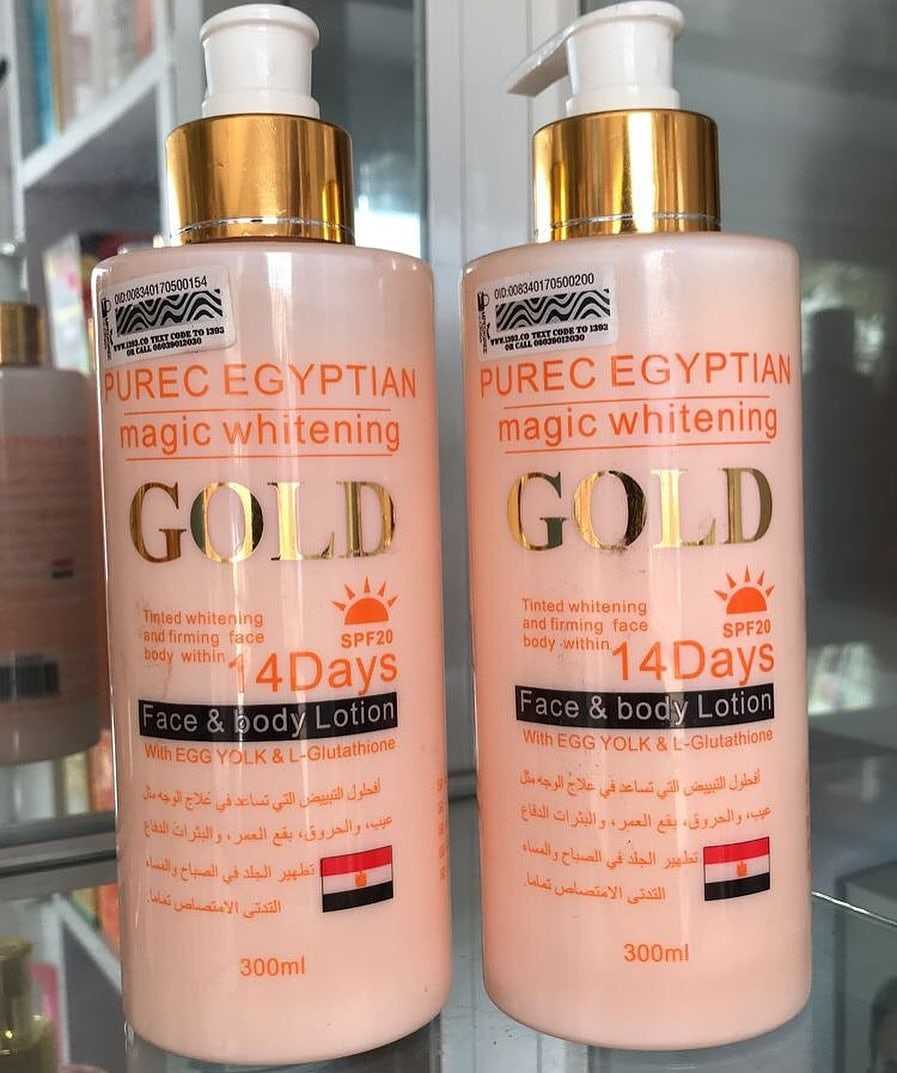 Pure Egyptian Whitening Gold Face and Body Lotion