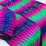 Blue,Pink and Green Kente Cloth