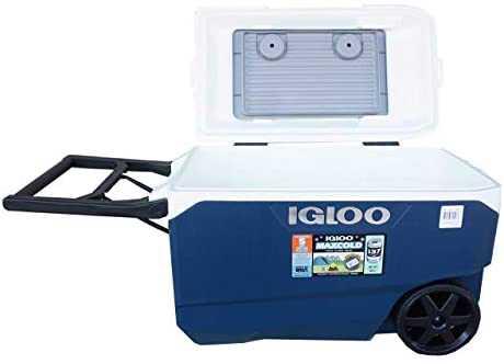 Igloo Cooler with Wheels - Latitude 90 Quarts - Fits up to 137 Cans - Up to 5 Day Ice Retention