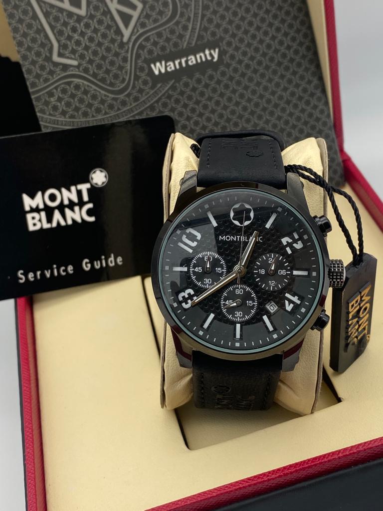 All Black Mont Blanc Mens Watch | Reapp.com.gh