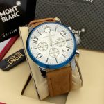 Brown, Blue and Silver Mont Blanc Watch