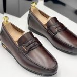 Dark Brown Mens Leather Loafers