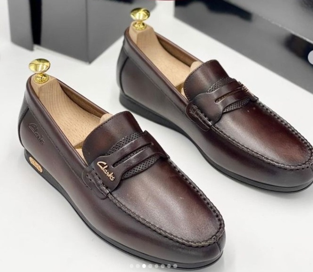 Dark Brown Mens Leather Loafers | Reapp.com.gh