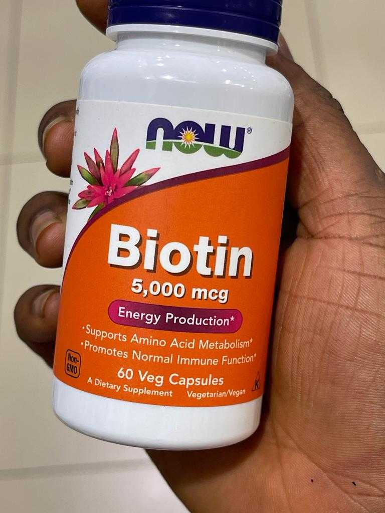 Now Biotin 5000 mcg capsules