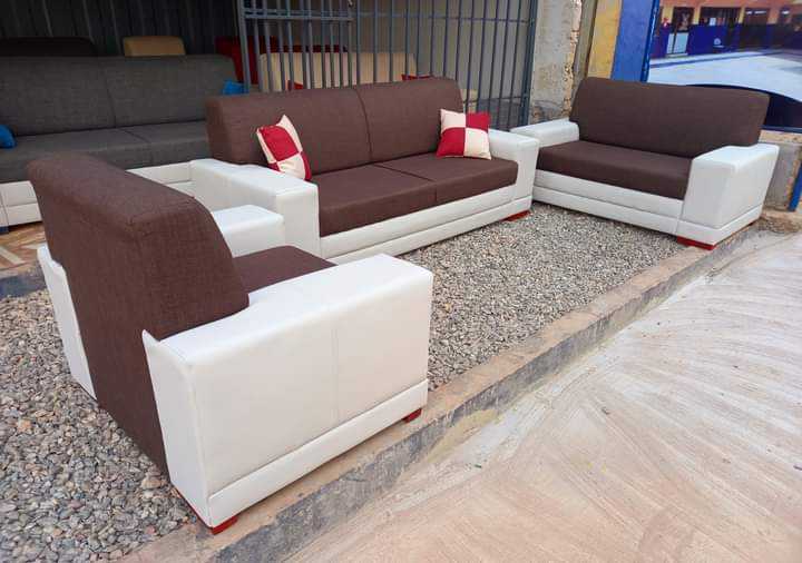 Brown and White Living Room Sofa Sets