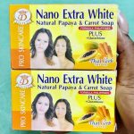 Nano Extra White Natural Papaya and Carrot Soap Plus Glutathione