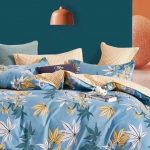 Light Blue Floral  Bedsheet
