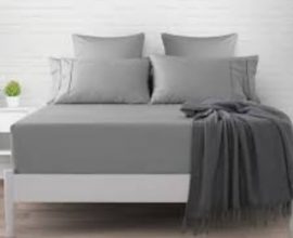 grey bedsheet
