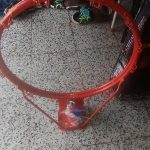 Basketball rim with net