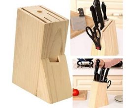 wooden knife holder