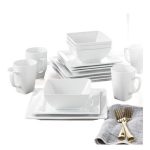 16Pcs Porcelain Dinnerware Set -White