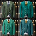 Green 3 Piece Suit For Men