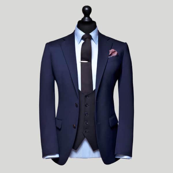 Dark Blue 3 Piece Suit With Black Jacket In Ghana | Reapp