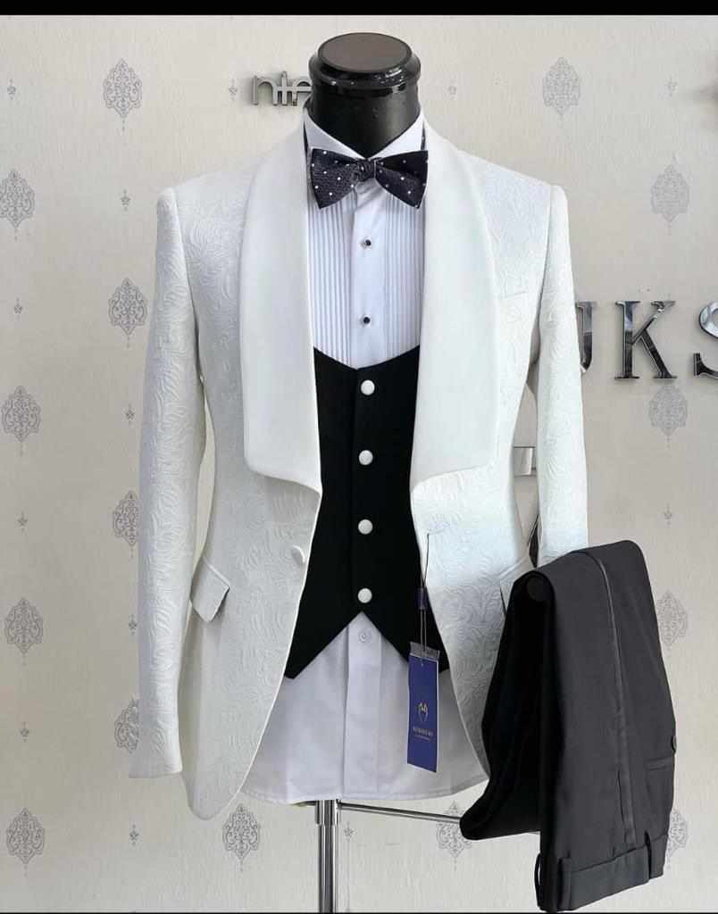 White Suit With Black Jacket In Ghana | Reapp