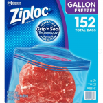 Ziploc Double Zipper Freezer Bags (152 Bags)
