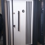 Black And White Single Turkish Security Doors