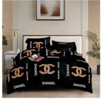 Chanel Bed Sheet With Duvet Set