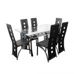 Six Chair Glass Dining Table
