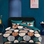 Multi-Coloured Circular Patterned Bed Sheet and Duvet Set