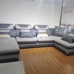 Grey U-Shaped Sofa Set
