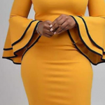 Yellow Office Dress